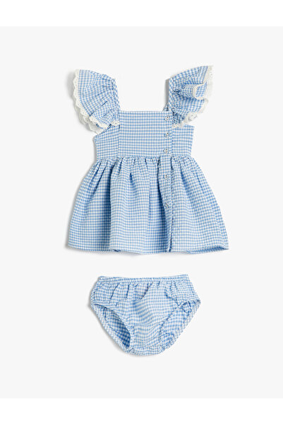 Koton Askılı Fırfırlı Elbise ve Külot 2 Parçalı