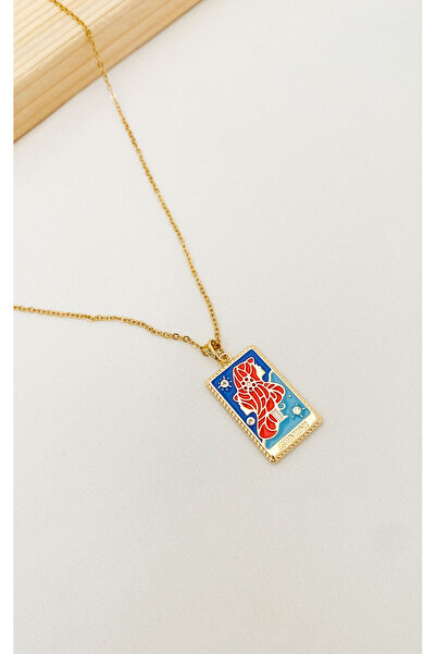 Sacha Accessories Gemini Horoscope Gold Steel Necklace