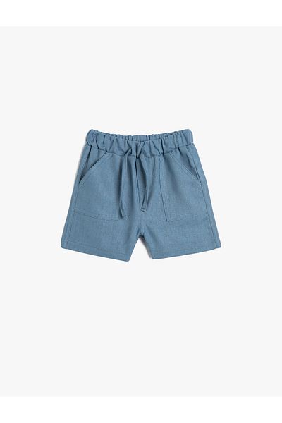 Koton Leinenshorts mit Bindetasche an der Taille