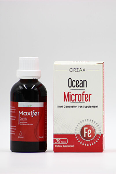 Ocean Büyük ve Çocuklar için Demir Takviyesi Microfer 30 TB ve Maxifer 50ml Damla