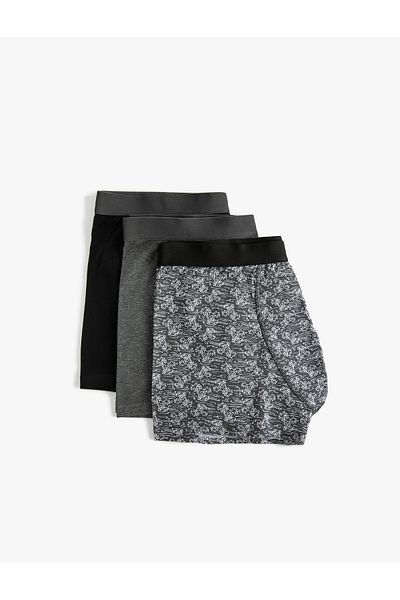 Koton Σετ Boxer 3 τεμαχίων με στάμπα Palm Tree - Πολύχρωμο