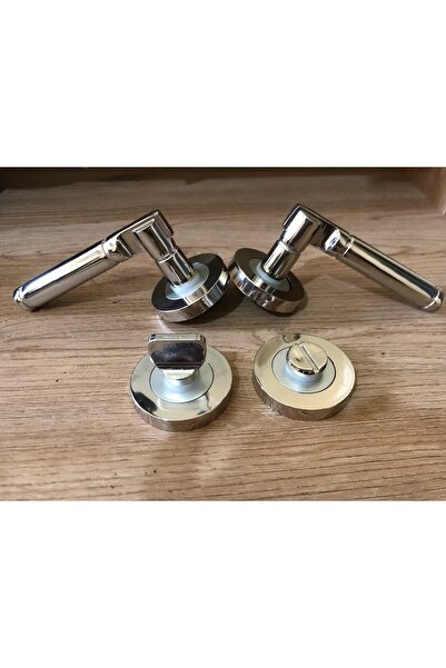 bersayapı Feyza Parçalı Rozetli Wc Kapı Kolu Nikel 1 Takım