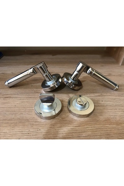 bersayapı Feyza Parçalı Rozetli Wc Kapı Kolu Nikel 1 Takım