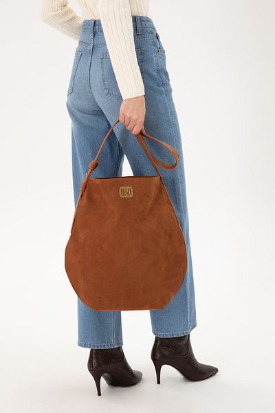U.S. Polo Assn. Tan Suede Women's Shoulder Bag - 50300353 -Vr099