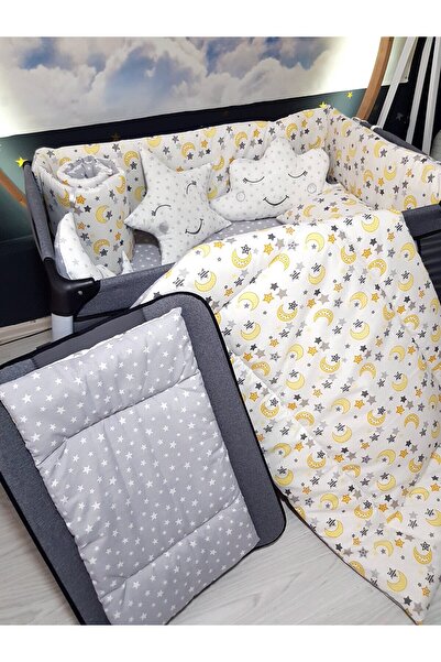bebek_iklimi طقم نوم للأطفال مقاس 70x110 - بدون ناموسية - نمط نجمة هلالية 50-...