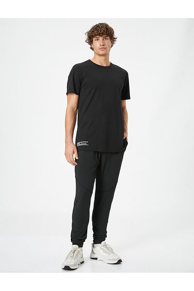 Koton Crew Neck Short Sleeve Sports T-Shirt - Slogan Printed