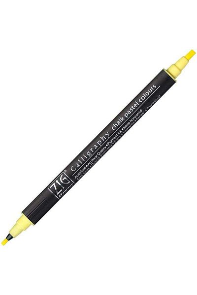 Zig Double Sided Pastel Pen - 2 mm and 3.5 mm Tones, 050 Yellow