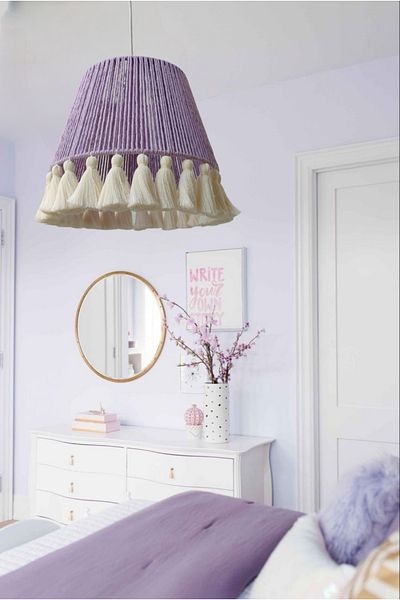 YUTEDEKOR Arne'R Lilac Chandelier - Bohemian Chandelier for Living Room, Bedroom and Children's Room