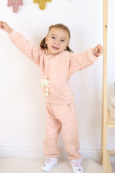 Harika KIDS Κορίτσι - Σετ φόρμας και παιχνιδιών με κουκούλα 3 κλωστών