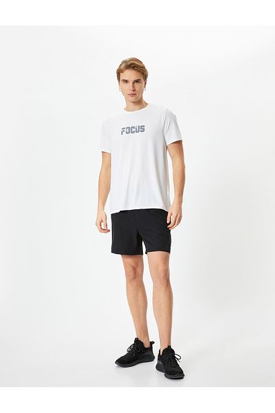 Koton Αθλητικό μπλουζάκι με κοντό μανίκι Crew Neck - Slogan Printed