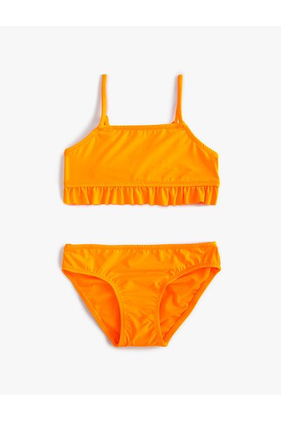 Koton Fuchsiafarbenes Bikini-Set für Mädchen 3SKG00024BM