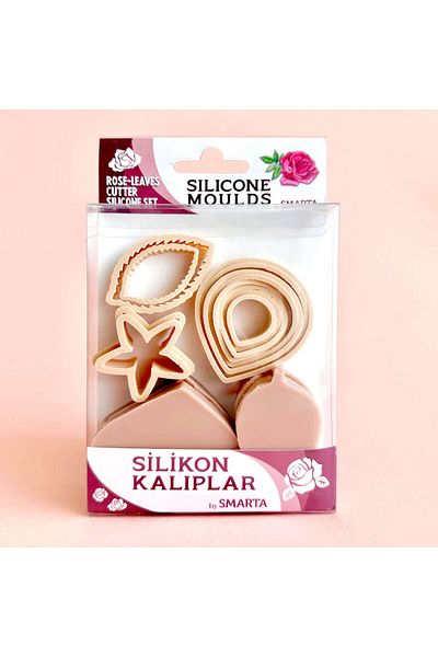 Smarta Silicone Mold and Dough Cutting Set for Roses and Leaves - Sk 1013023