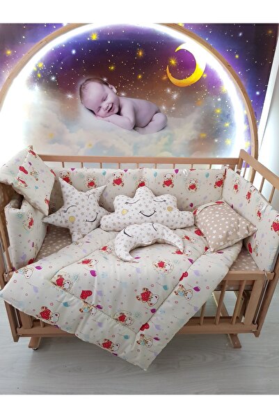 bebek_iklimi 70X130 Baby Sleeping Set - Without Mosquito Net and Teddy Bear Pattern 127-35