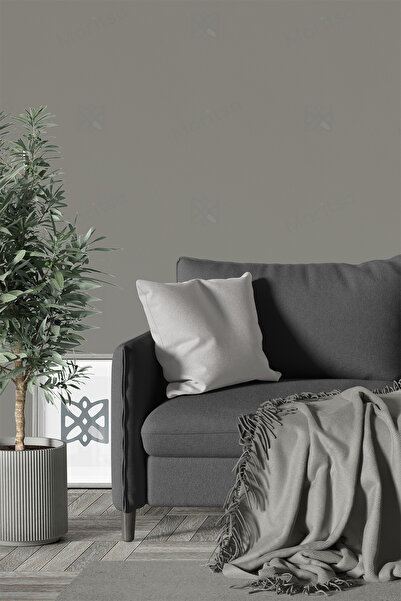 MARİTSA Velvet Textured Throw Pillow Cover - Stone Color 40X40Cm Throw Pillow