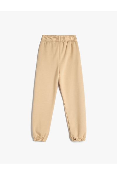 Koton Basic-Jogger-Jogginghose mit gerippter, elastischer Taillentasche