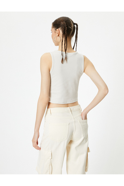 Koton Crop Atlet Baskılı Ribanalı
