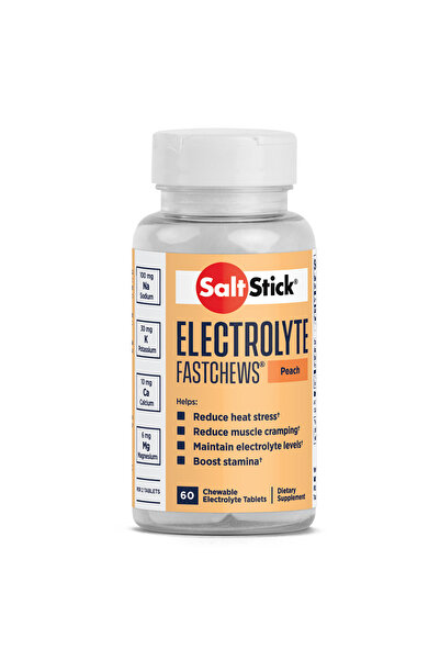 SaltStick أقراص سولت ستيك إلكتروليت فاست تشيوز، بنكهة الخوخ، 60 قرصًا قابلًا ...