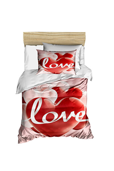 Fabeteks Love Heart Single Young Duvet Cover Set
