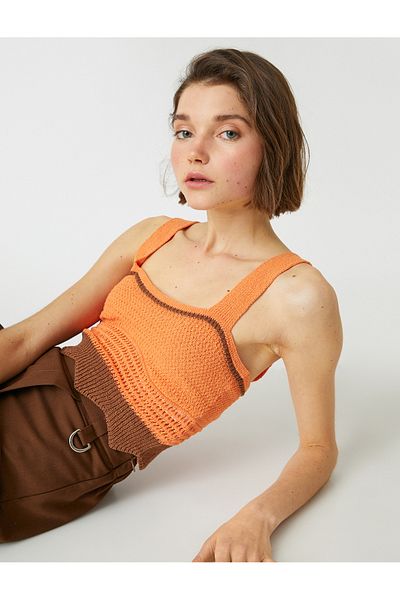 Koton Crop Kötött alsóing U nyakú