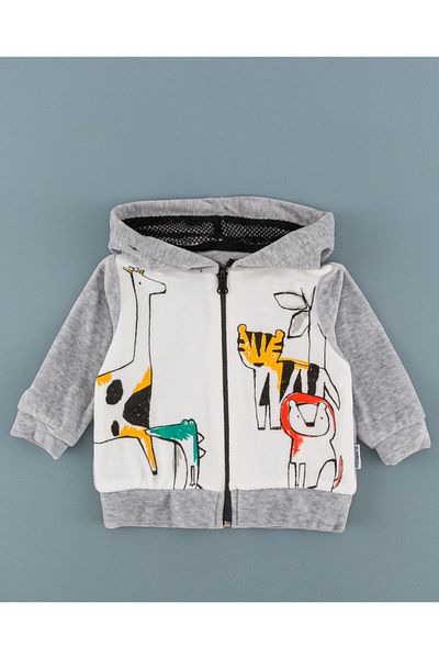 Miniworld Animal Printed Velvet Cardigan
