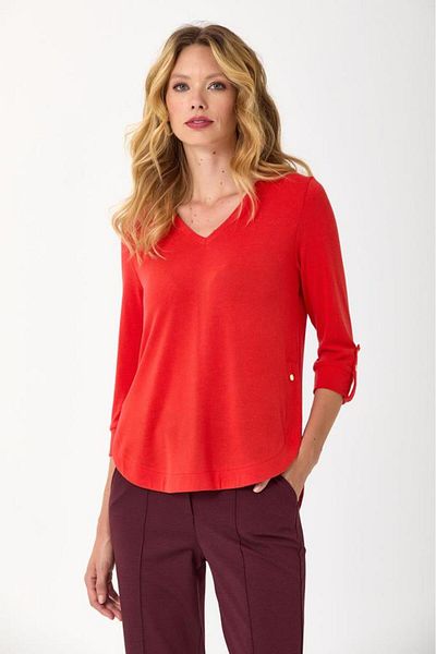 İKİLER V-Neck Sleeves and Skirt Blouse with Snap Detail 245-1013