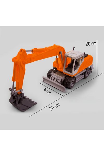 Solo Game Excavator, Educational Toy Solego Toy Construction Set for Kids Age 7 and up 20 cm