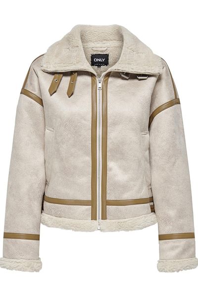 ONLY LVA Bonded High Neck Jacket - Otw Cream 15322042