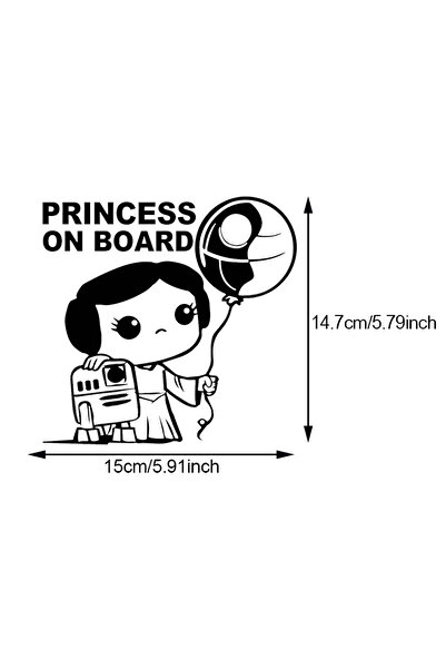 Choice ملصقات سيارة سوداء من الفينيل بتصميم "أميرة صغيرة على متن السيارة" مقا...