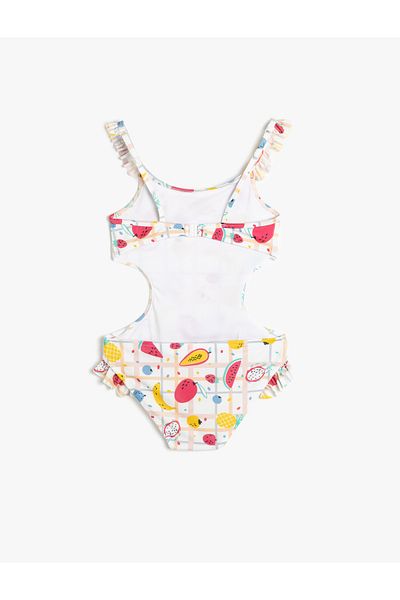 Koton Costum de baie cu volane - cu imprimeu și accesorii pentru fereastră