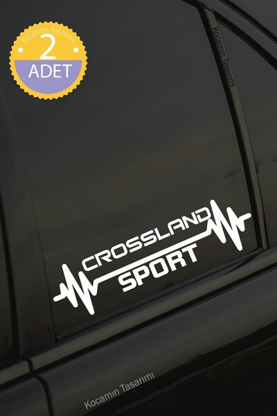 Kocamın Tasarımı ملصق سيارة أبيض لمعدل ضربات القلب من Opel Crossland مع إيقاع...