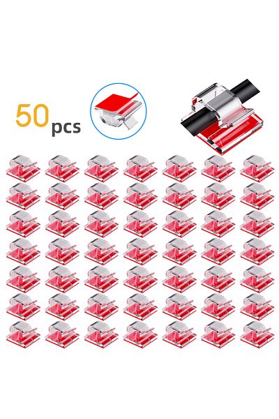 Choice 50pcs 50pcs Self Adhesive Outdoor Cable Clips Light Clip Decoration Cord Management Clamps Cable Fo