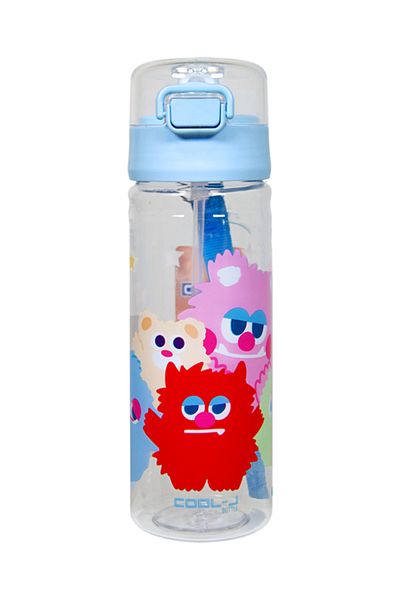 Gıpta Xoxo Blue Plastic Flask with Straw 500 ml K7592