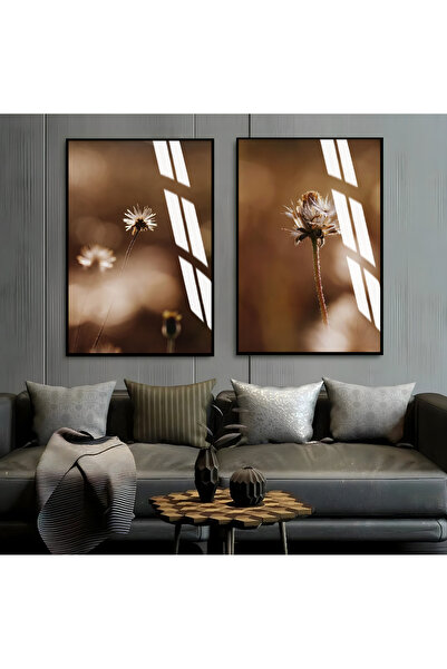 Harika bir ev Hari̇kabi̇rev | Brown Soft Plant Combination 01 | Framed Glass ...