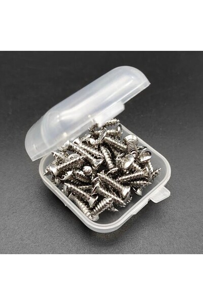choice2 Silver Miwayer Guitar kguard Screws 50 Pcs with box for ST,Guitar Mou...