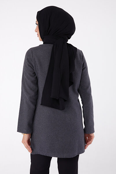 TOFİSA Plain Medium Women's Anthracite Stamp Jacket - 13292