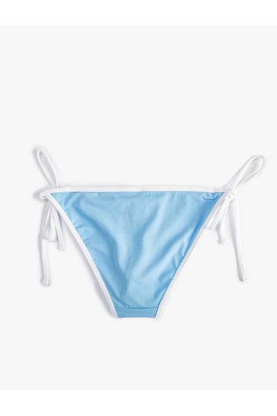 Koton Bikinihose mit normaler Taille, seitlich gebundenem Paspeldetail