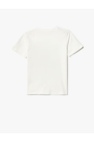 Koton Tricou cu mânecă scurtă cu imprimeu baschet - Gât crew