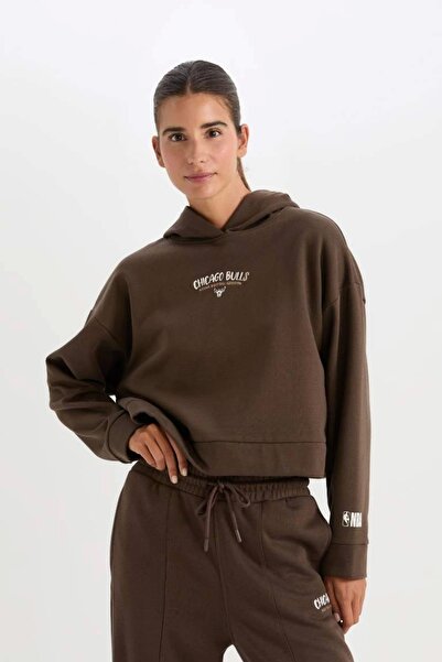 DeFacto D0688 Φούτερ με κουκούλα NBA Σικάγο Μπουλς