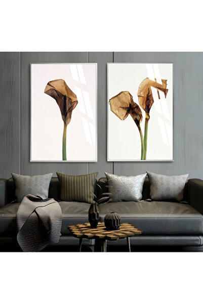 Harika bir ev Hari̇kabi̇rev | Coffee-Green Calla Lily Combination 1 | Framed ...