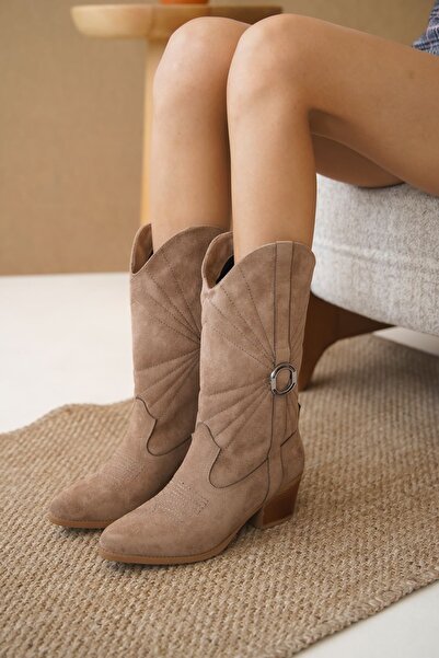 MODAADAM Ramirez Cowboy Women's Boots - Mink