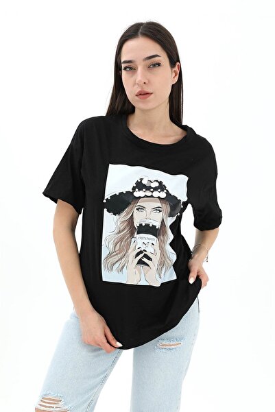 VAPUR Tričko Crew Neck Cowboy Hat Jersey – černé