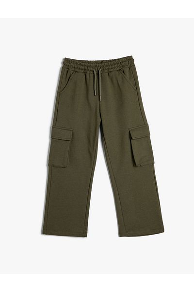 Koton Basic-Cargo-Jogginghose mit Pattentaschendetail und Bindebund