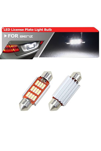 Choice 4 قطع Canbus 36MM C5W 6418 الأبيض سيارة LED رقم لوحة ترخيص المصابيح ل بنز W211 W203 W210 ...