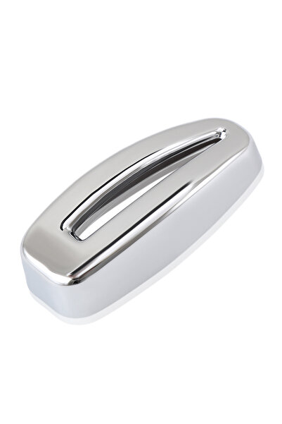 Choice غطاء مقبض مصباح السيارة الأمامي باللون الفضي وملصق زخرفي لسيارة فورد ف...