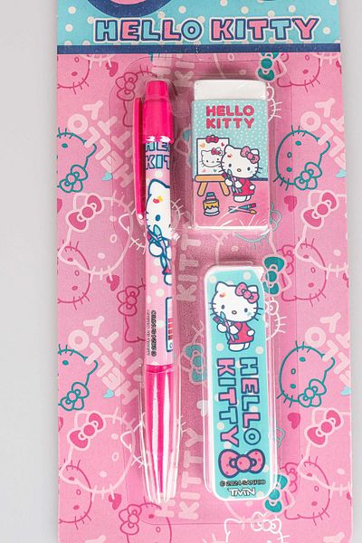 Hello Kitty قلم Hello Kitty ذو الأطراف المتعددة - مرخص من Decomus مع ممحاة ومجموعة أطراف 0.7 مم