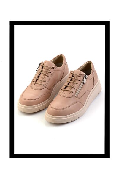 Bambi Bej Leather Kadın Casual Ayakkabı K01034000103