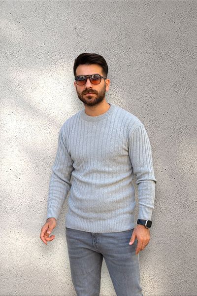 BİRBEYSTORE Crew Neck Men's Knitwear Sweater