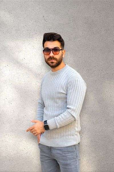 BİRBEYSTORE Crew Neck Men's Knitwear Sweater