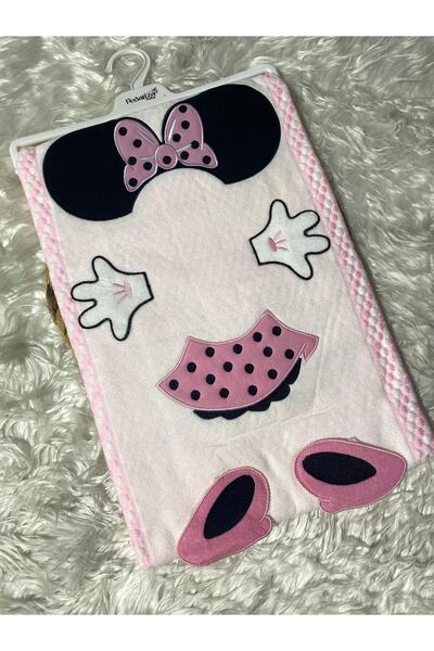 Petite Ponpon Baby Renkli Mini-Mickey İşlemeli Dokulu Bebek Battaniyesi