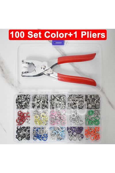 Choice Type B 9.5mm Metal Hollow Five-claw Snap Button For Installing Clothes Bag Sewing And Diy Craft Hand